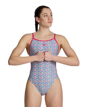 Strój kąpielowy Arena STARFISH SWIMSUIT LACE FREAK ROSE-WHITE MULTI 34