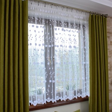 Современная белая сетка с вышивкой Shine, высота 250 см