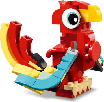 LEGO Creator Красный дракон 31145 Попугай Птица Рыба