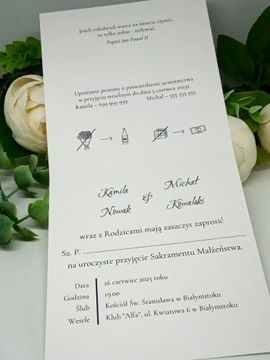ZS15 *2 K Zaproszenie na ślub ślubne z drewnianym sercem + koperta