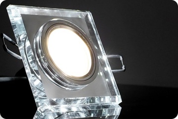 ПОТОЛОЧНЫЙ ГАЛОГЕННЫЙ СВЕТИЛЬНИК ДЛЯ СВЕТОДИОДНЫХ ЛАМПОЧЕК GU10 СО СВЕТОДИОДНОЙ ЛЕНТОЙ СТЕКЛА