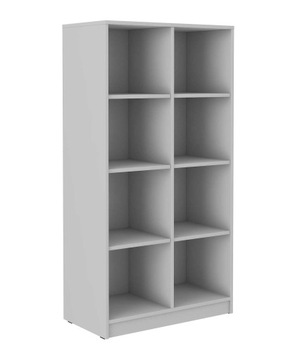 Большой офисный книжный шкаф 80см Artisan/Серый Malmo LP