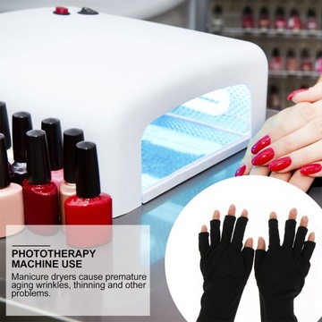 1 ПАРА УФ-ПЕРЧАТОК ЗАЩИТНЫЕ ПЕРЧАТКИ С УФ-ГЕЛЕМ