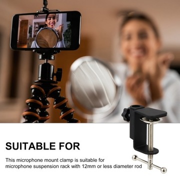 Зажим для крепления микрофона.Зажим для крепления на столе.