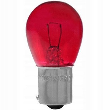 ŻARÓWKA PR21W BAW15s 12V 21W CZERWONA SAMOCHODOWA M-TECH Z96