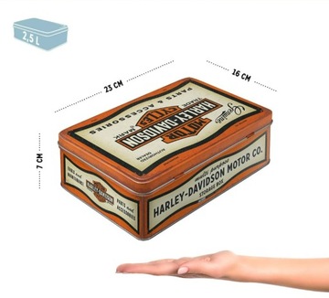 PUSZKA BLASZANA HARLEY DAVIDSON GENUINE Retro Vintage Nostalgic Art