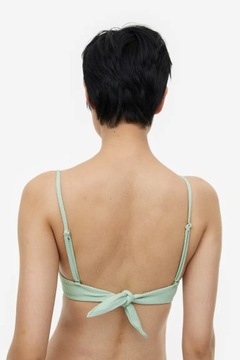 H&M PISTACJOWY TOP KĄPIELOWY PUSH UP (75D)