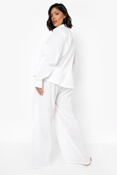 Boohoo jzw KOSZULA BLUE KOMPLET SPODNIE MUŚLINOWY NG6 52