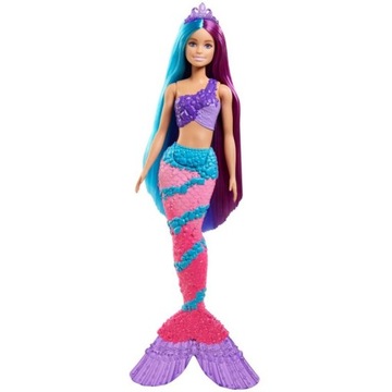 Barbie Dreamtopia Lalka Syrena długie włosy GTF39