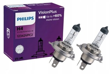 Żarówka H4 Philips 60/55W Vision Plus +60% - 2 szt