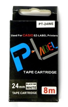 Taśma do Casio PT-24WE zamiennik XR-24WE 24mm czar