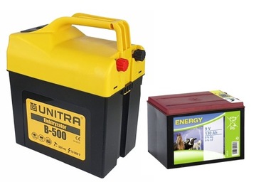PASTUCH ELEKTRYZATOR UNITRA B-500 + Bateria 130 Ah
