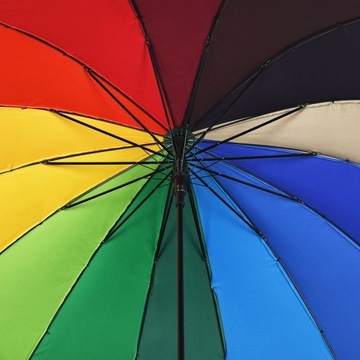 parasol 14 drutów WŁÓKNO SZKLANE tęcza 2 pokrycia
