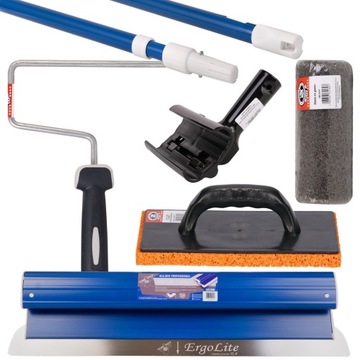 SZPACHLA NÓŻ DO GŁADZI 60CM ADAPTER KIJ WAŁEK RĄCZKA PACA Z GĄBKĄ