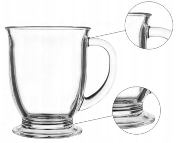 НАБОР КРУЖЕК С РУЧКАМИ ДЛЯ КОФЕ ДЕСЕРТНЫХ КРУЖЕК 400 МЛ 6 ШТ. ДЛЯ ЛАТТЕ