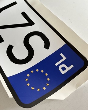 НАКЛЕЙКА номерного знака с номером для полуприцепа или самосвала