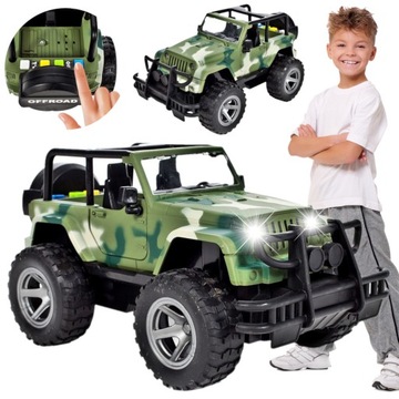 OUTLET INTERAKTYWNY Samochód Terenowy JEEP WRANGLER 1:16 Autko Światło