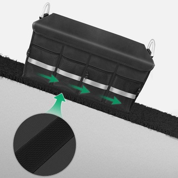 большая коробка, автомобильный органайзер, багажник с отделением, черный, жесткий