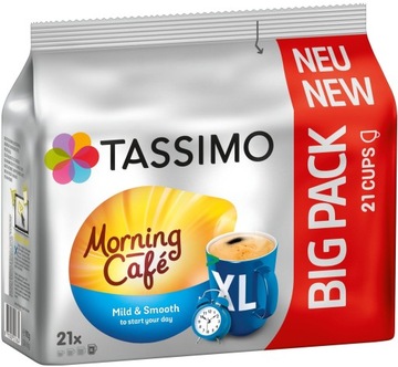 TASSIMO Jacobs Morning Cafe MILD XL 21 капсула