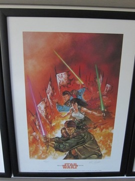 STAR WARS Grafika Plakat + autograf Dave Dorman B