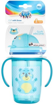 КРУЖКА-БУТЫЛКА CANPOL С СИЛИКОНОВЫМИ РУЧКАМИ, 400мл
