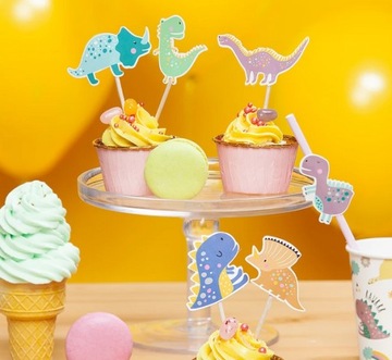 Тортницы ДИНОЗАВРЫ ТОППЕРЫ ГОДОВЫЕ 6 шт 10 см