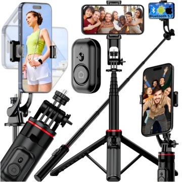 UCHWYT NA TELEFON KIJEK DO SELFIE STICK TRIPOD STATYW BLUETOOTH 5.2 PILOT