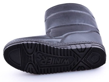 Botki kozaki seniora na rzepy zimowe babci dziadka ocieplone wysokie nr 40