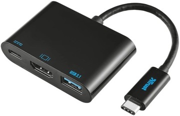 Adapter USB-C HDMI USB 3.0 Trust ładowanie MacBook