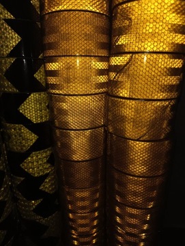 Светоотражающая контурная ЛЕНТА 5 м, желтая, микропризматическая с предупреждением