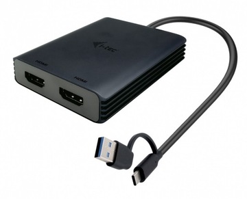 I-TEC Adapter USB-A/USB-C Dual 4K/60 Hz HDMI Video