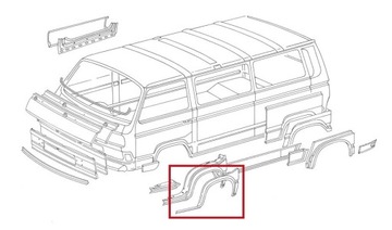 OPRAVNÁ SADA LEM PODBĚHU LEVÉ ZEWN. VW BUS T3
