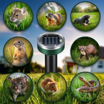 4 xx SILNY ODSTRASZACZ NA KRETY NORNICE MYSZY KUNY GRYZONIE SOLARNY