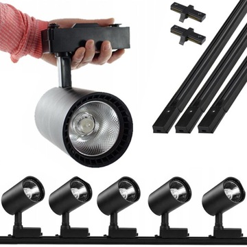 5x LAMPA LED SZYNOWA LED 30W REFLEKTOR LISTWA SZYNA 1-FAZOWA NEUTRALNA 3m