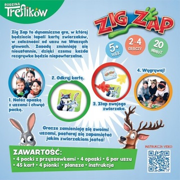 ZIG ZAP RODZINA TREFLIKÓW GRA TREFL