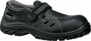 BUTY SANDFOX BLACK S1 skóra welur, podeszwa PU, kompozyt podnosek, rozm 45