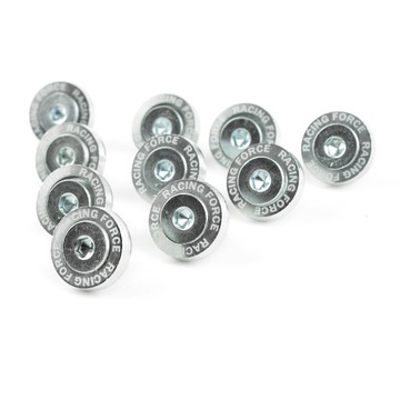 Podkładki anodowane ozdobne SREBRNE + śruby M6