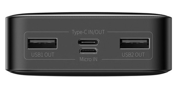 BASEUS POWER BANK 20000 мАч POWERBANK 15 Вт PD 3X USB-C КАБЕЛЬ USB-C TYPE-C 3A