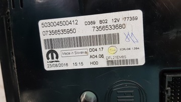 FIAT 500 16- FACELIFT PŘÍSTROJOVÁ DESKA BUDÍKY EU LEGÁLNÍ