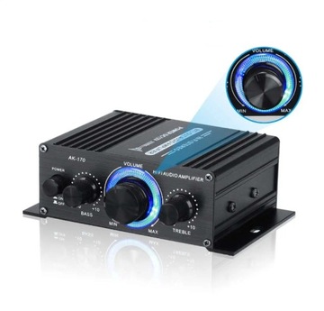 WZMACNIACZ MOCY CYFROWY DŹWIĘKU STEREO BLUETOOTH