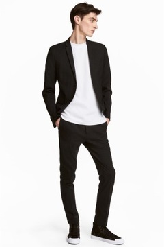 H&M Spodnie garniturowe Skinny fit Męskie kant 54