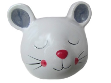 duża SKARBONKA MYSZ ceramiczna FIGURKA na PREZENT ŚLICZNA myszka