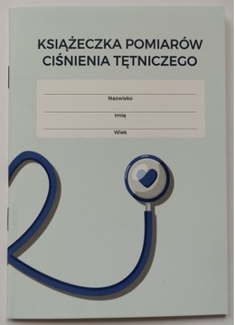 Książeczka zapisu pomiaru ciśnienia tętniczego krwi Dzienniczek 32 strony