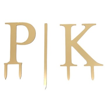 Золотые ИНИЦИАЛЫ с контурным топпером для свадебного торта, золотой зеркальный топпер, XL 15см