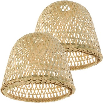 Tkane jasne abażury BOHO OPRAWY LAMPA BAMBUSOWA