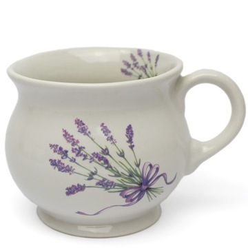 Kubek ceramiczny 0,35 l zdobiony motywem lawendy