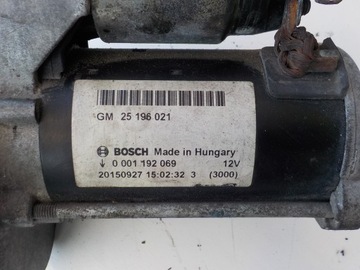 OPEL CORSA E MERIVA B 1.2 16V B12XER STARTÉR 25196021