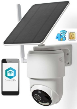 4G Lte kamera Nedis Solar Full Hd 2MP 360° Sim Pir Barevné noční vidění