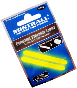 ŚWIETLIK ŚWIATŁO CHEMICZNE 3,0x25mm MISTRALL 2szt
