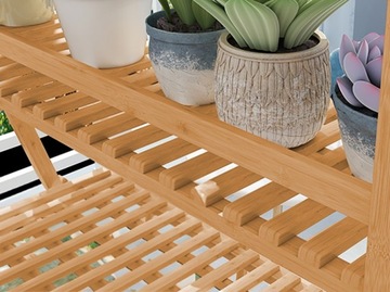 ПОДСТАВКА ДЛЯ ЦВЕТОВ ДЕРЕВЯННАЯ БАМБУКОВАЯ ПОЛКА ДЛЯ ЦВЕТОВ LOFT ПРОМЫШЛЕННАЯ ПОДСТАВКА